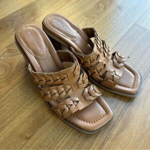 Marc Fisher Women's Tan Woven Sandals